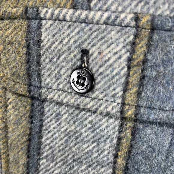 Fox Knapp CPO Shirt Wool Shirt Jacket Men's Small Wool USA Military Navy Green - Picture 9 of 16